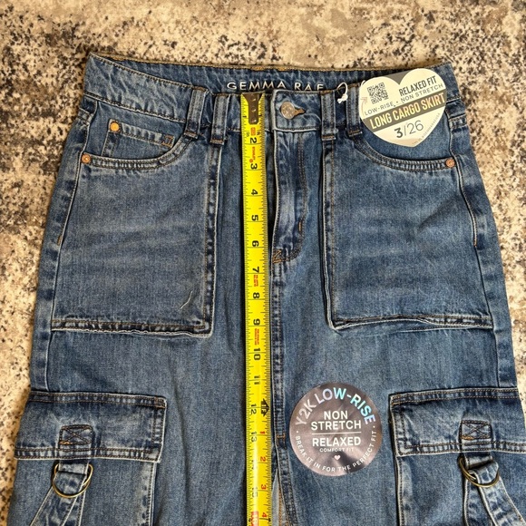 NWT Gemma Rae Blue Jean Skirt with Pockets Size 3 / 26 - Picture 6 of 9